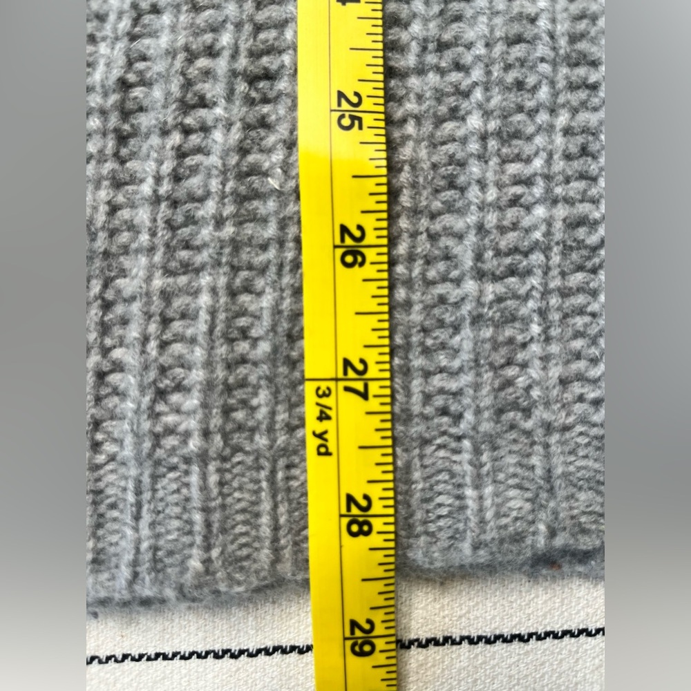James Perse Gray 100% Cashmere Ribbed Turtleneck Sweater, size 3 - Picture 8 of 14